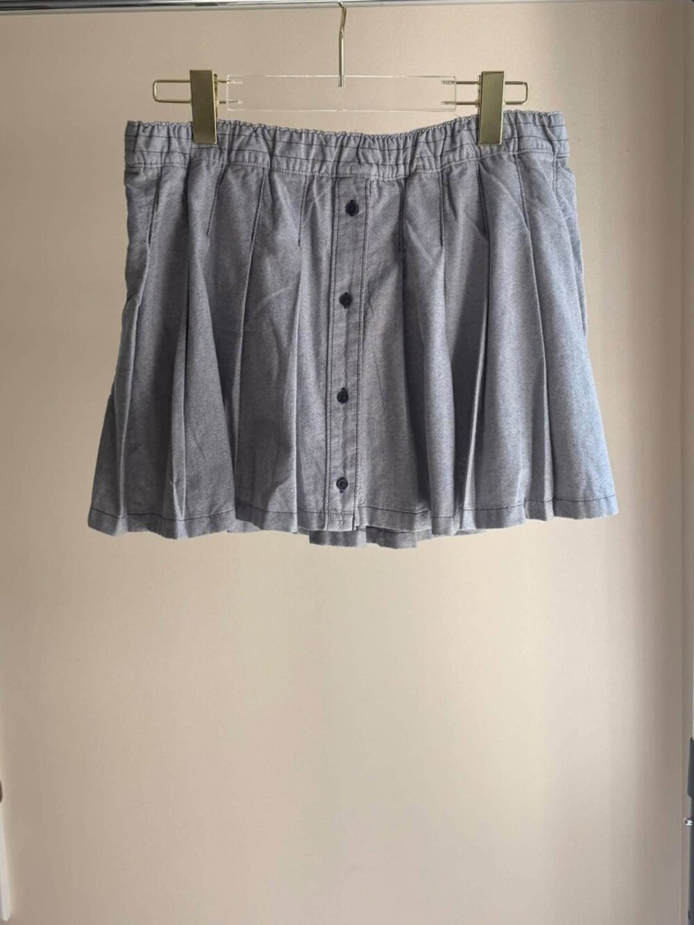 OFFLINE by AerieBlue Oxford pleated mini skort with fold over waist. NWT. Size L